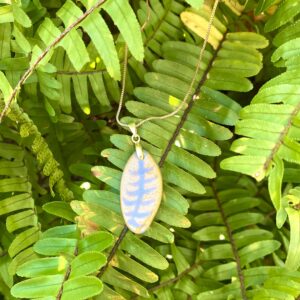 Colar Mini Folha Azul